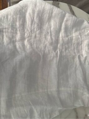 DISSH White Linen Strapless Dress